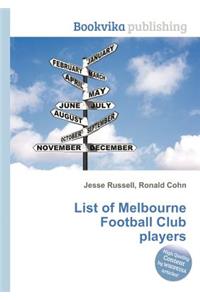 List of Melbourne Football Club Players