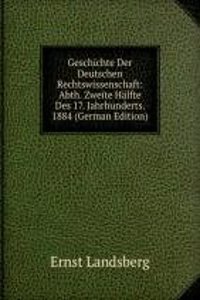 Geschichte Der Deutschen Rechtswissenschaft