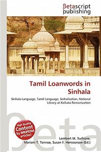 Tamil Loanwords in Sinhala