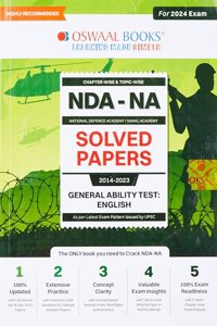 Oswaal NDA-NA Question Bank | Previous Years Solved Question Papers Chapter-Wise & Topic-Wise (2014-2023): English (For 2024 Exam)