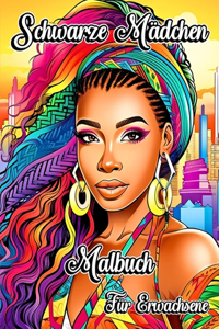 Schwarze Mädchen Malbuch für Erwachsene