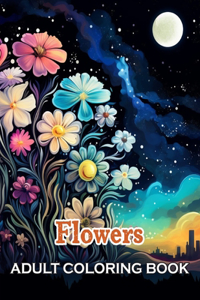 Flowers Adult Coloring Book