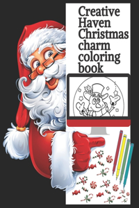 creative haven christmas charm coloring book