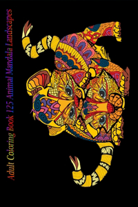 Adult Coloring Book 125 Mandala Animal Landscapes