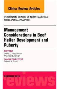 Beef Heifer Development, an Issue of Veterinary Clinics: Food Animal Practice