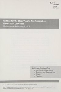 Steck Vaughn GED Posttest for Mathematical Reasoning Form a