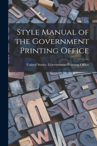 Style Manual of the Government Printing Office