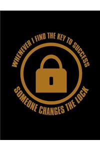 Whenever I find The Key To Success Someone Changes The Lock