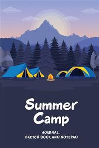 Summer Camp Journal Sketch Book and Notepad