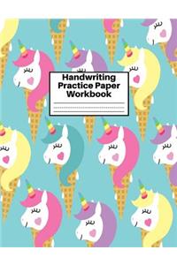 Handwriting Practice Paper Workbook