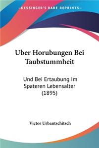 Uber Horubungen Bei Taubstummheit