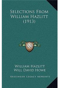 Selections from William Hazlitt (1913)
