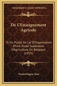 De L'Enseignement Agricole