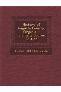History of Augusta County, Virginia