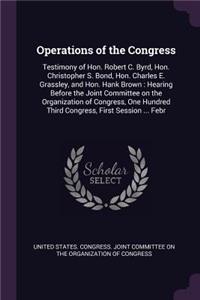 Operations of the Congress