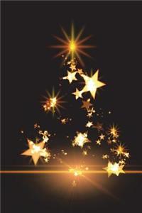 Christmas Tree Made of Lights and Stars Journal