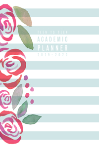 Teen to Teen Academic Planner 2019-2020, Blue Stripes