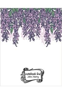 Notebook Line Flower Design Wallpaper