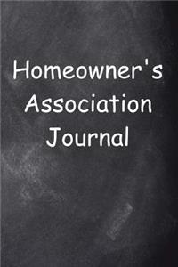 Homeowner's Association Journal Chalkboard Design