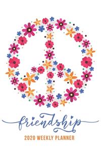2020 Friendship Weekly Planner dated with to do notes
