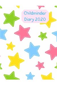 Childminder Diary 2020: Day to a page planner with space for notes and to do list every day. Hourly appointments to organize your childcare bookings easily. White with mult