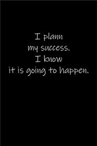 I plann my success. I know it is going to happen.