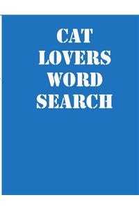 cat lovers word search