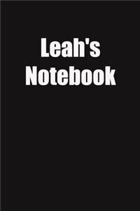 Leah's Notebook: 6x9 Lined Notebook, Gift For a Friend or a Colleague (Gift For Someone You Love)