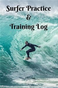 Surfer Practice and Training Log: 6" x 9" Surfer Journal Logbook with Custom Interior to Record Your Surfing Session Experience - Wave Cover (100 Pages)