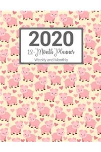 2020 12-Month Planner Weekly and Monthly