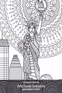 Livro para Colorir de Arte Doodle Sonhadora para Adultos 4, 5 & 6
