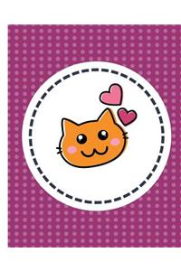 Little Kitty Story Writing Notebook With Blank Drawing Boxes and Lined Paper