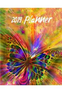 2019 Planner: Daily Weekly & Monthly Calendar Schedule Organizer to Do List (Abstract Butterfly)