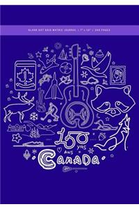 Canada's 150th Anniversary Dot Grid Matrix Journal 7x10