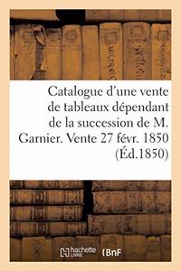 Catalogue d'Une Vente de Tableaux Anciens Et Modernes