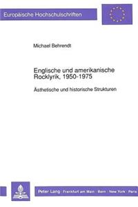 Englische Und Amerikanische Rocklyrik, 1950-1975