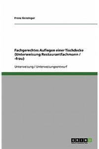 Fachgerechtes Auflegen einer Tischdecke (Unterweisung Restaurantfachmann / -frau)