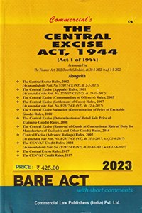 The Central Excise Act, 1944- 2023/Edition