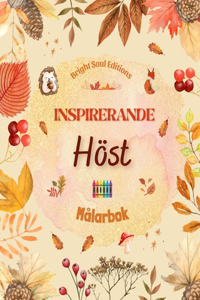 Inspirerande höst Målarbok Fantastiska höstelement sammanflätade i underbara kreativa mönster