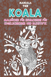 Malbücher für Erwachsene für Kugelschreiber und Bleistifte - Mandala - Tier - Koala