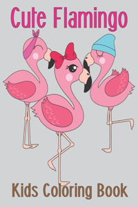 Cute Flamingo Kids Coloring Book