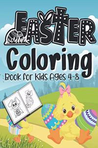 Easter Coloring Book For Kids Ages 4-8