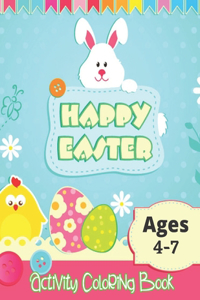 HAPPY EASTER Activity Coloring Book