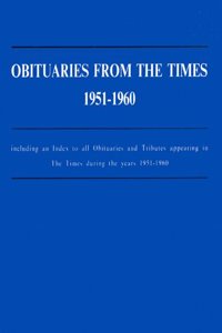 Obituaries from the Times, 1951-1960