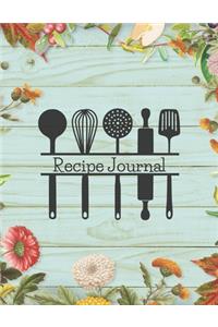 Recipe Journal: Notebook For Recipes To Write In, Blank Cookery Book Organizer For Recipes, Large (8.5 x 11)