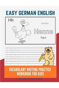 Easy German English Vocabulary Writing Practice Workbook for Kids