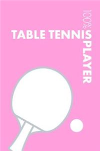 Womens Table Tennis Notebook