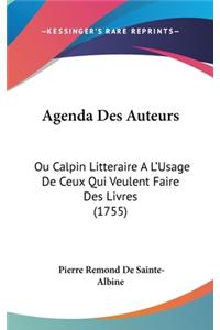 Agenda Des Auteurs