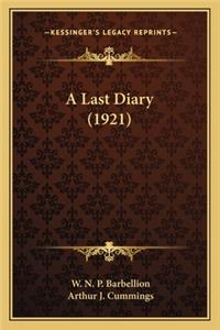 Last Diary (1921)