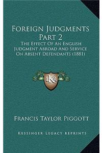 Foreign Judgments Part 2
